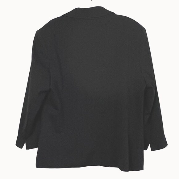 Original Nicole Miller Womens Blazer Jacket Size L Black Cotten Polyester EUC! - Picture 2 of 15